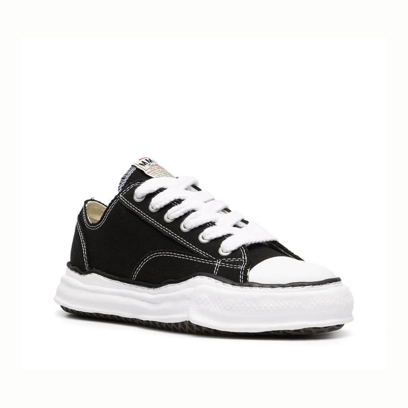 Maison Mihara Yasuhiro Sole Canvas Low Black White (tongue label)