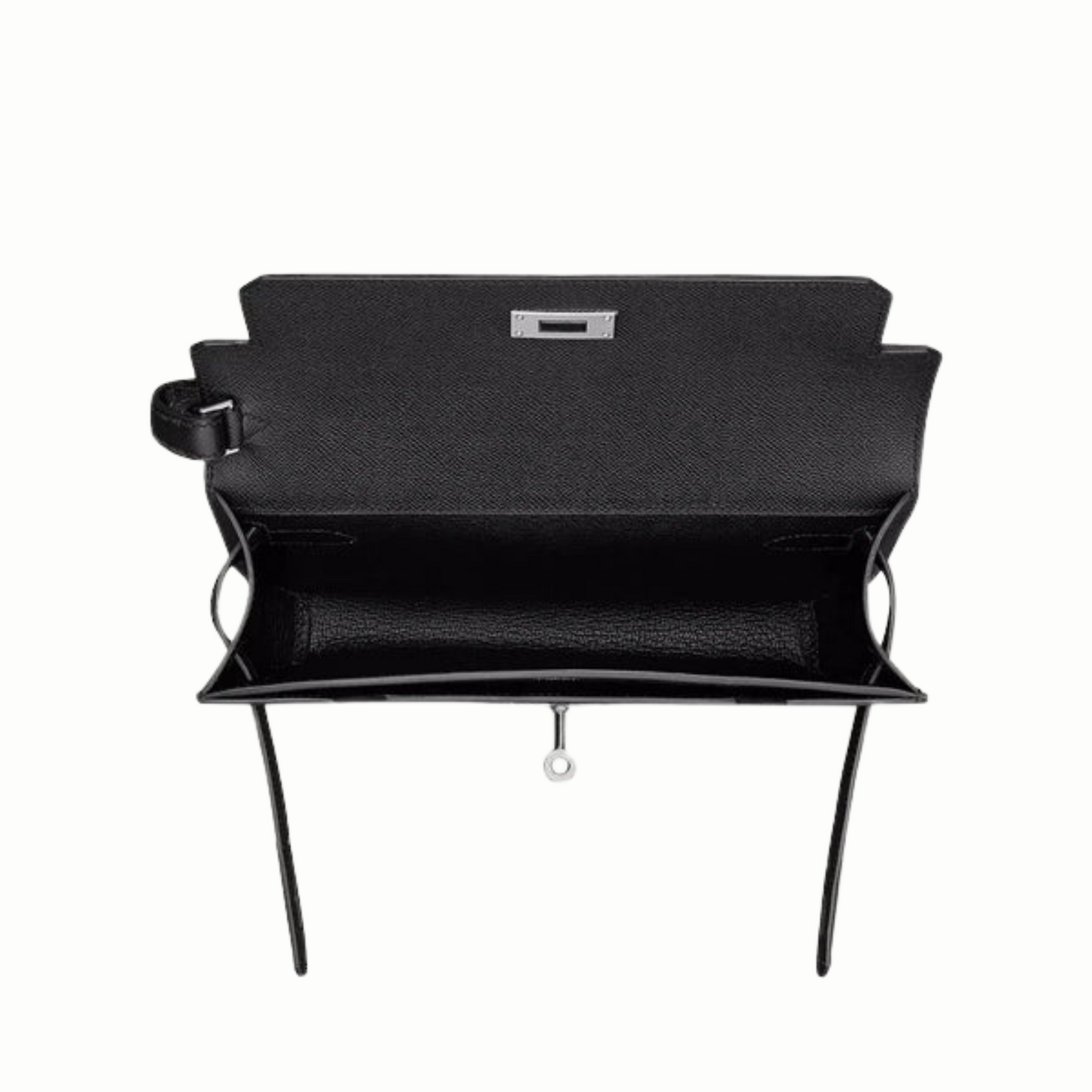 Hermès Paris Kelly Depeches 25 Epsom Black Palladium Hardware