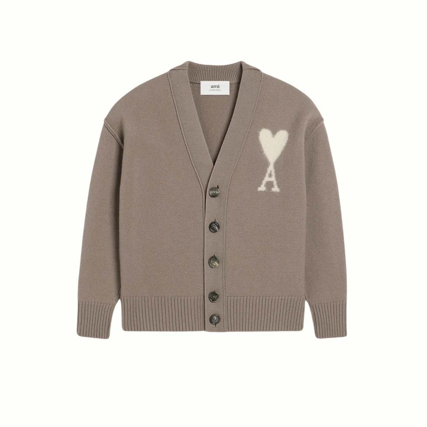 Ami De Coeur Cardigan Taupe Wool