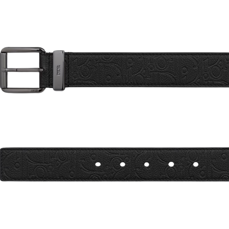 Dior Black Dior Gravity Leather 35mm Belt