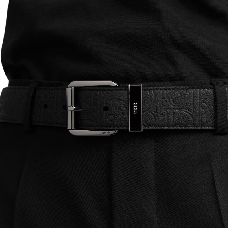 Dior Black Dior Gravity Leather 35mm Belt