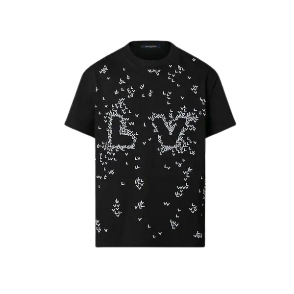 Louis Vuitton LV Spread Embroidery Black T Shirt