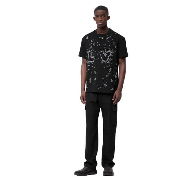 Louis Vuitton LV Spread Embroidery Black T Shirt