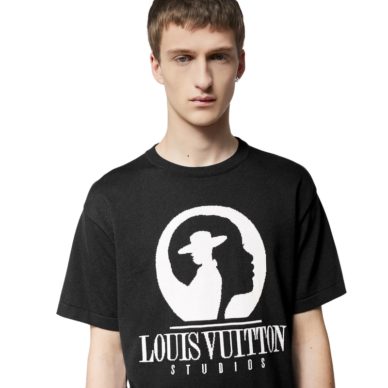 Louis Vuitton Short-Sleeved Cotton Intarsia Crewneck