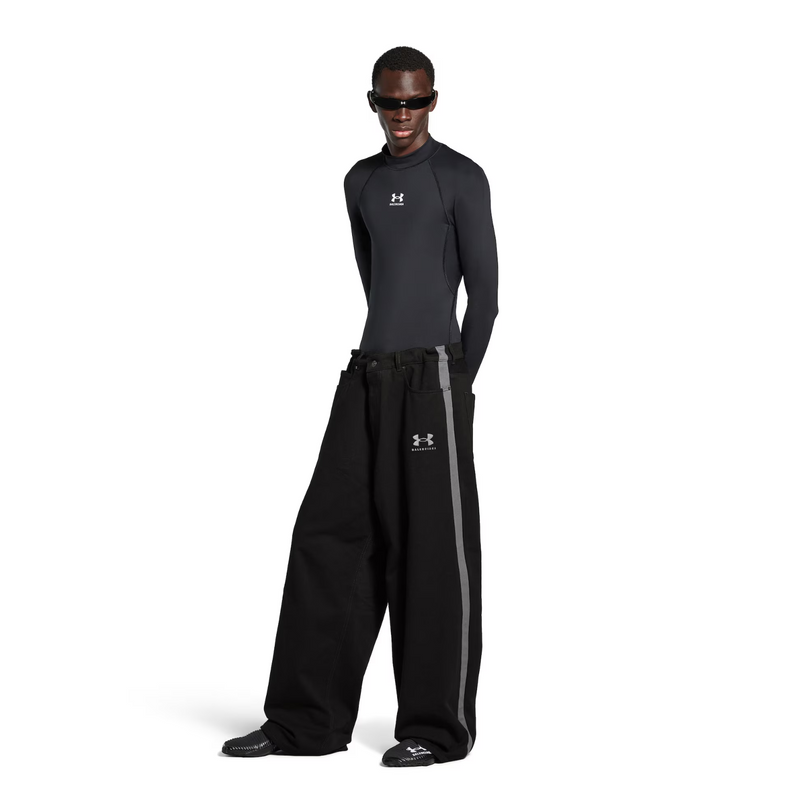 Balenciaga Under Armour® Tracksuit Denim Pants in Black Men's