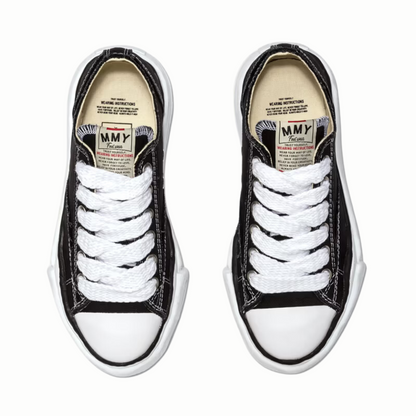 Maison Mihara Yasuhiro Sole Canvas Low Black White (tongue label)