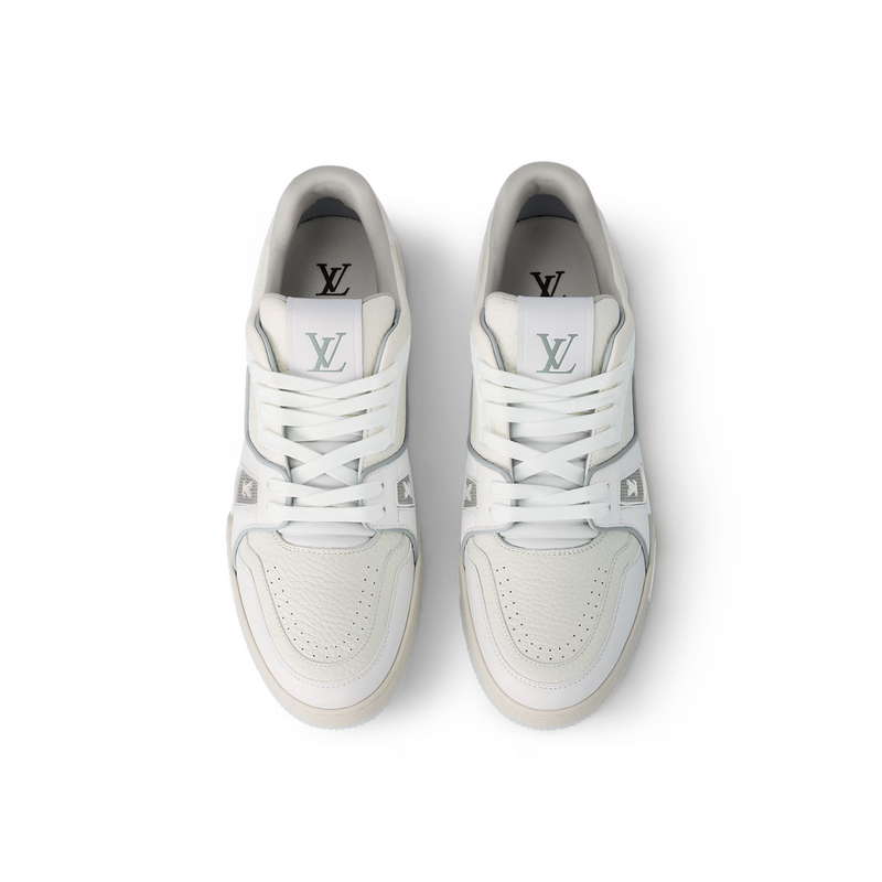 Louis Vuitton White Grey Signature Trainer