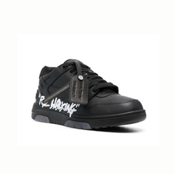 OFF-WHITE Out Of Office OOO "For Walking" Low Tops Black White (SS22)