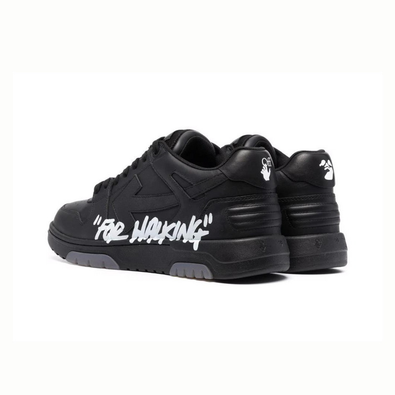 OFF-WHITE Out Of Office OOO "For Walking" Low Tops Black White (SS22)